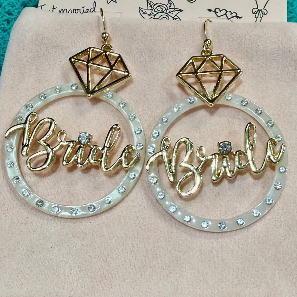 Chic Gold and Silver 'Bride' Earrings